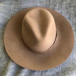 Rag and Bone Wide Brim Felt Fedora, Large